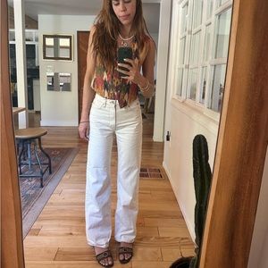 Straight off white jeans